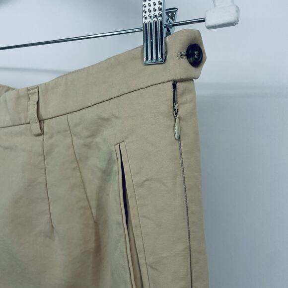 Yves St Laurent Size F44 US 10 Cropped Pants Cream Neutral 31 Waist Cotton YSL - Picture 4 of 8